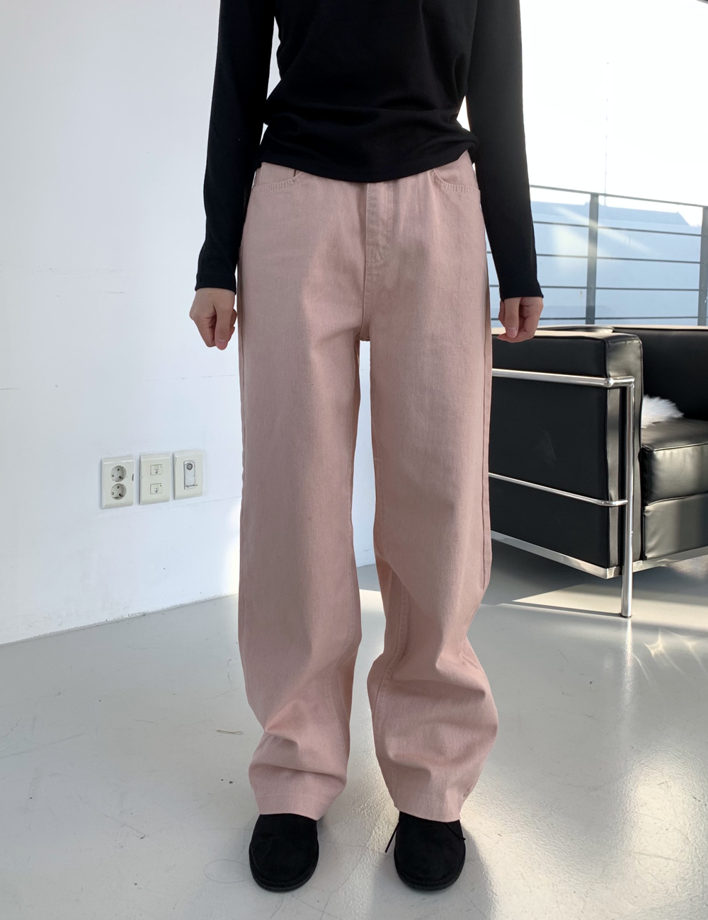lost semi wide pants (핑크)