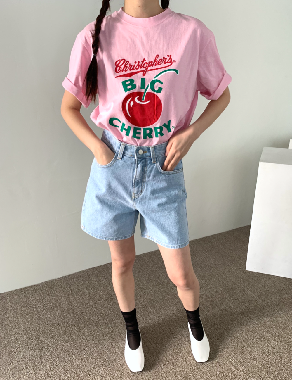 fruit T shirt (핑크)