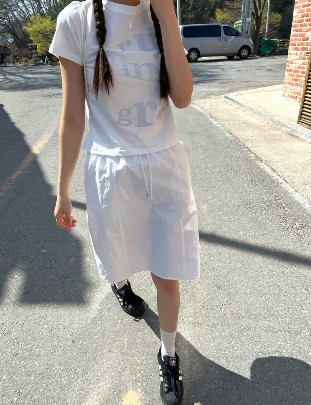 common midi skirt (화이트)