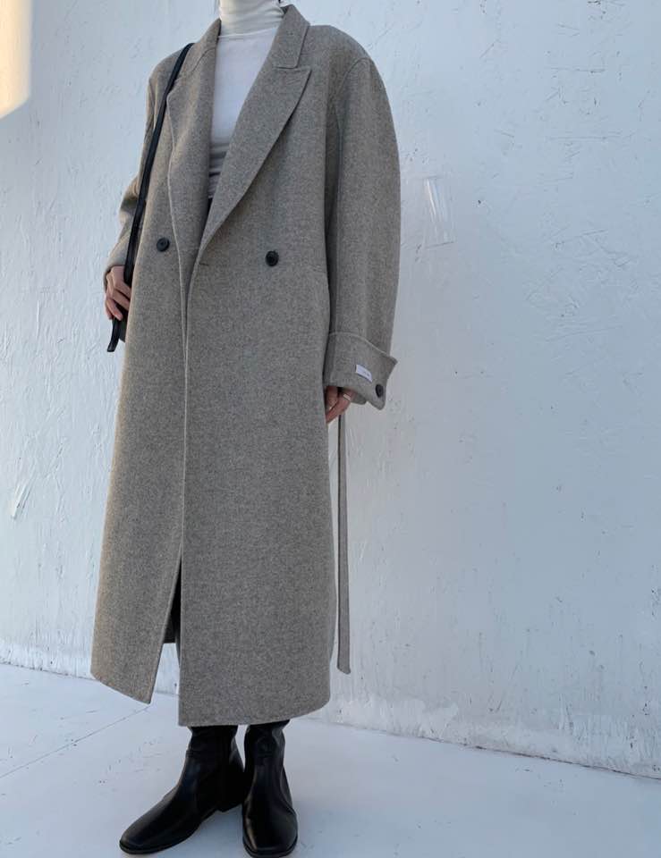 modern herringbone handemade coat