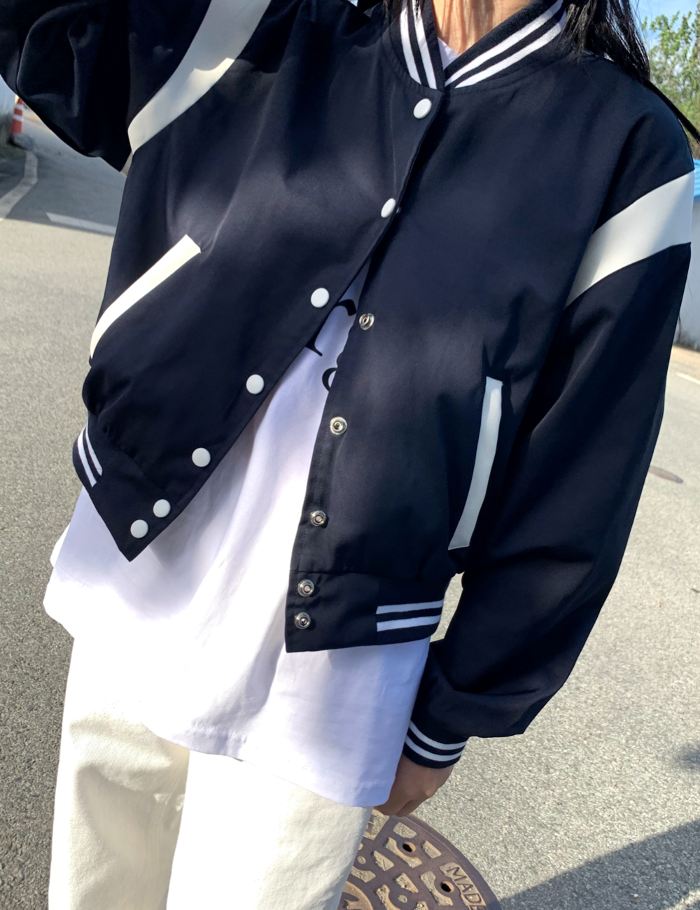 daily varsity jacket (네이비)