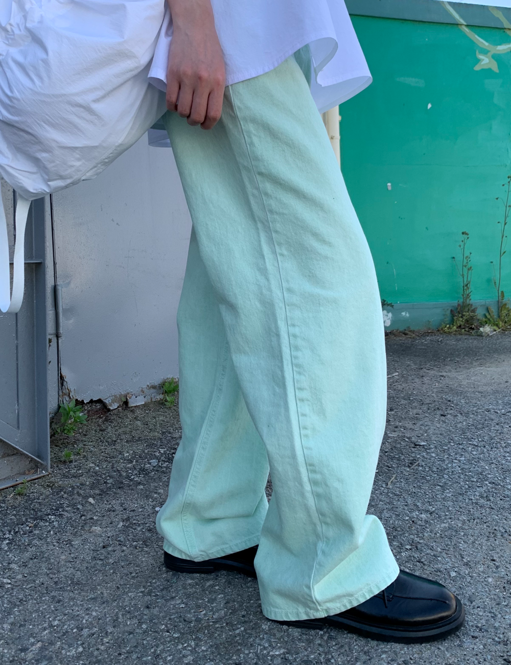 pale color cotton pants (민트)